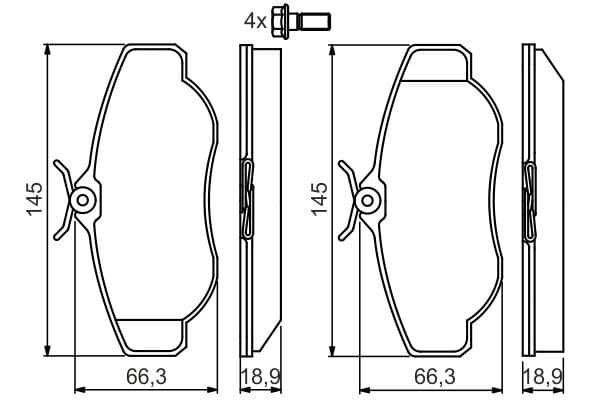 Bosch BP312 Diskli fren balatası seti; ön küçük görsel 8