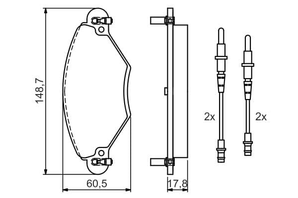 Bosch BP328 Diskli fren balatası seti; ön küçük görsel 5