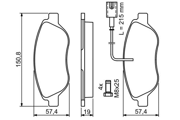 Bosch BP337 Diskli fren balatası seti; ön küçük görsel 6