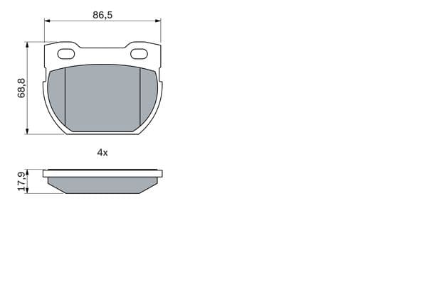 Bosch BP2430 Diskli fren balatası seti; arka küçük görsel 5