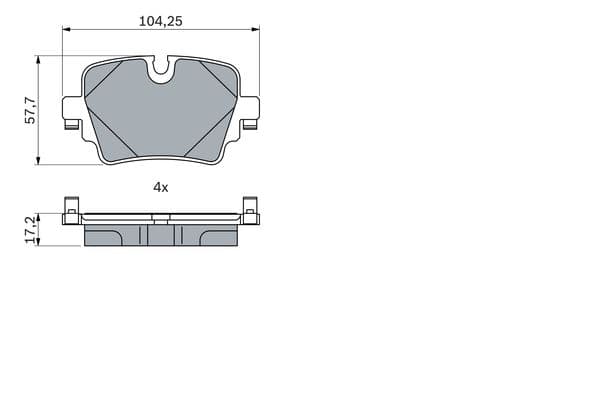 Bosch BP2429 Diskli fren balatası seti; arka küçük görsel 5