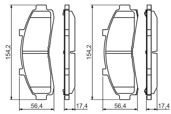 Bosch BP372 Diskli fren balatası seti; ön küçük görsel 5