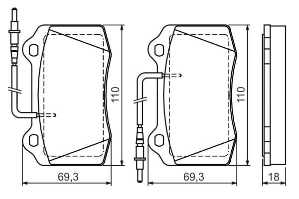 Bosch BP374 Diskli fren balatası seti; ön küçük görsel 5