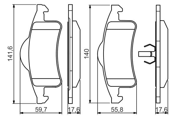 Bosch BP381 Diskli fren balatası seti; arka küçük görsel 6