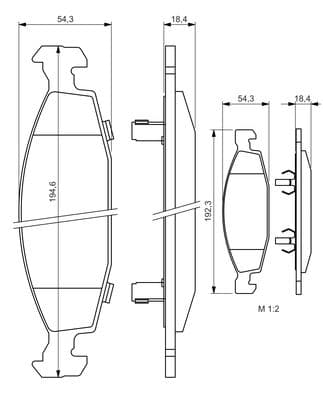 Bosch BP382 Diskli fren balatası seti; ön küçük görsel 6