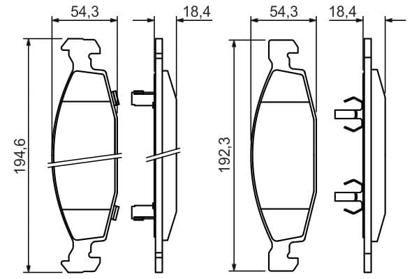 Bosch BP382 Diskli fren balatası seti; ön küçük görsel 5