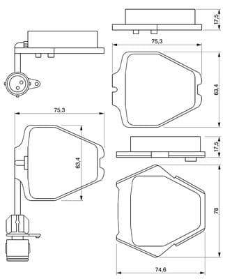 Bosch BP402 Diskli fren balatası seti; ön küçük görsel 5
