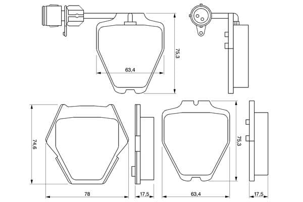 Bosch BP402 Diskli fren balatası seti; ön küçük görsel 6