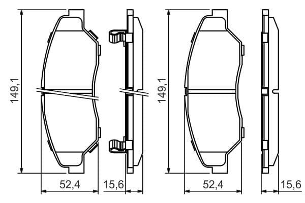 Bosch BP409 Diskli fren balatası seti; ön küçük görsel 6