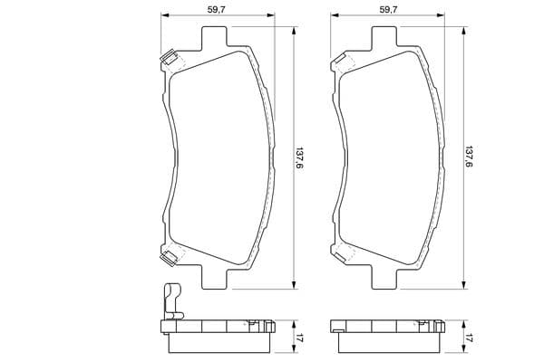 Bosch BP413 Diskli fren balatası seti; ön küçük görsel 6