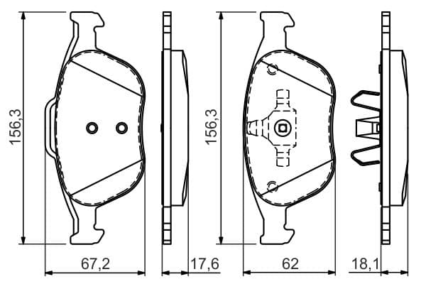 Bosch BP414 Diskli fren balatası seti; ön küçük görsel 6