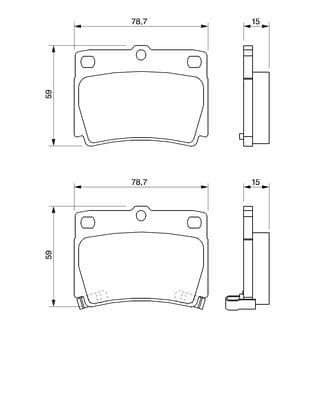 Bosch BP423 Diskli fren balatası seti; arka küçük görsel 5