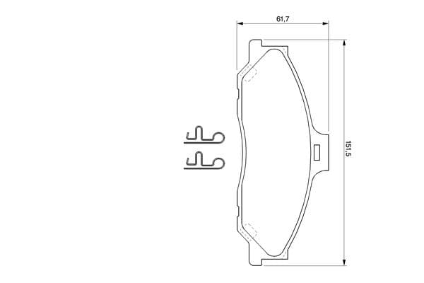 Bosch BP431 Diskli fren balatası seti; ön küçük görsel 8