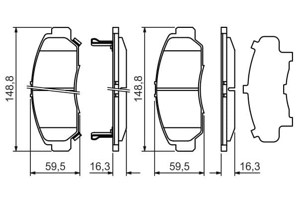 Bosch BP433 Diskli fren balatası seti; ön küçük görsel 6
