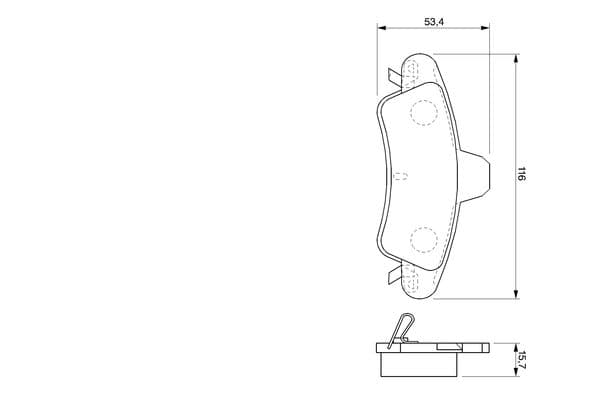 Bosch BP453 Diskli fren balatası seti; arka küçük görsel 6