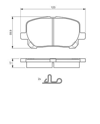 Bosch BP467 Diskli fren balatası seti; ön küçük görsel 5