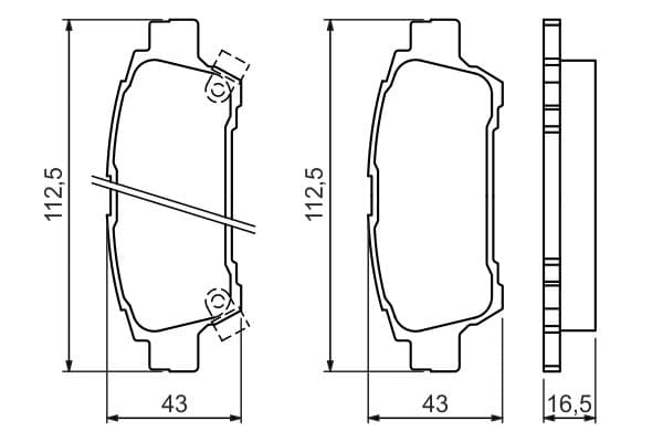 Bosch BP468 Diskli fren balatası seti; arka küçük görsel 8