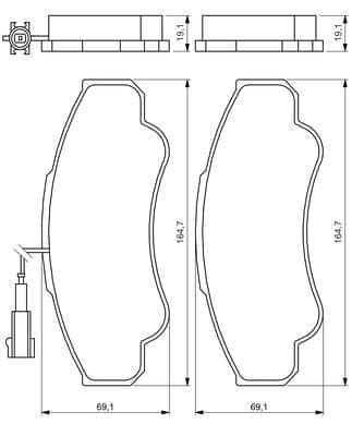 Bosch BP475 Diskli fren balatası seti; ön küçük görsel 6