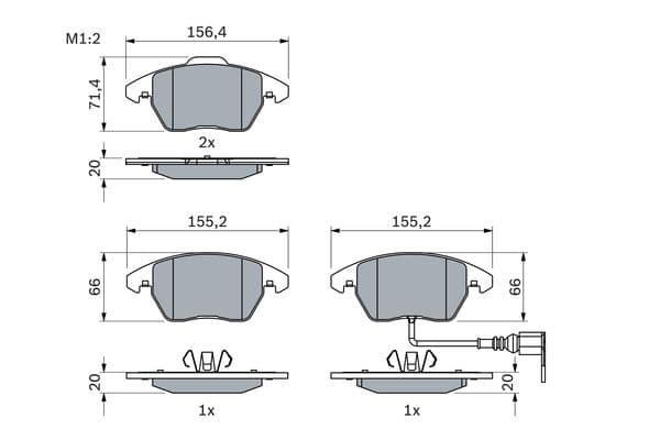 Bosch BP938 Diskli fren balatası seti; ön küçük görsel 5