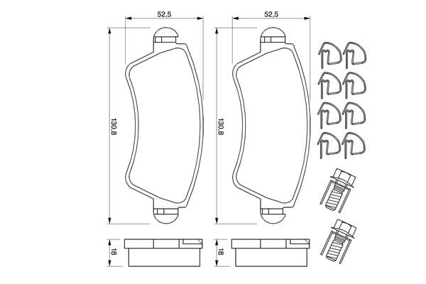 Bosch BP942 Diskli fren balatası seti; ön küçük görsel 6