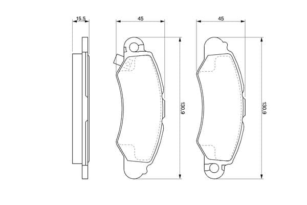Bosch BP943 Diskli fren balatası seti; ön küçük görsel 8