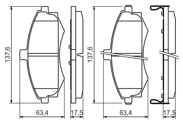 Bosch BP948 Diskli fren balatası seti; ön küçük görsel 6