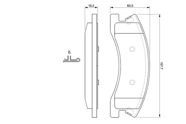 Bosch BP961 Diskli fren balatası seti; ön küçük görsel 6