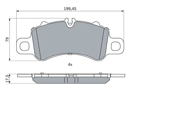 Bosch BP2448 Diskli fren balatası seti; ön küçük görsel 5
