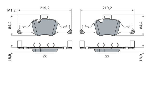 Bosch BP2410 Diskli fren balatası seti; ön küçük görsel 7