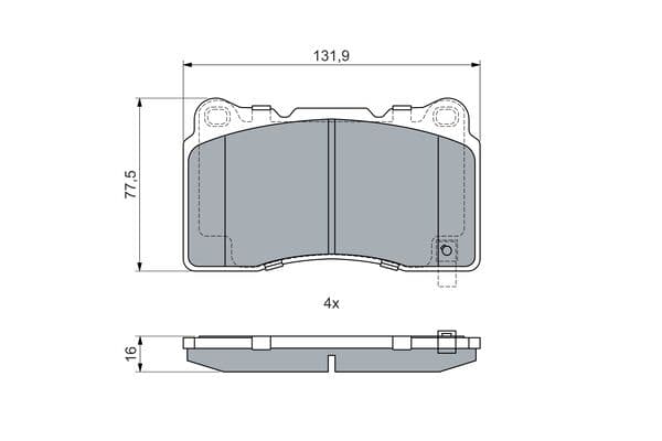 Bosch BP25850 Diskli fren balatası seti; ön küçük görsel 5