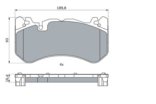 Bosch BP2484 Diskli fren balatası seti; ön küçük görsel 5