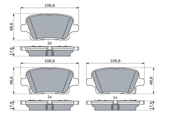 Bosch BP2495 Diskli fren balatası seti; arka küçük görsel 7
