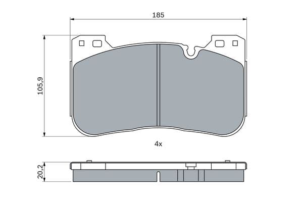 Bosch BP2539 Diskli fren balatası seti; ön küçük görsel 5