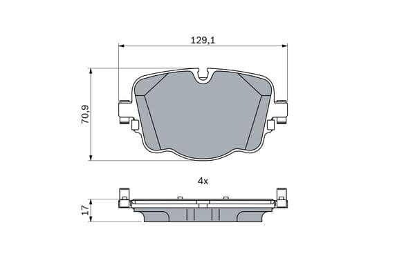 Bosch BP2566 Diskli fren balatası seti; arka küçük görsel 5