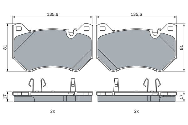 Bosch BP2582 Diskli fren balatası seti; ön küçük görsel 5