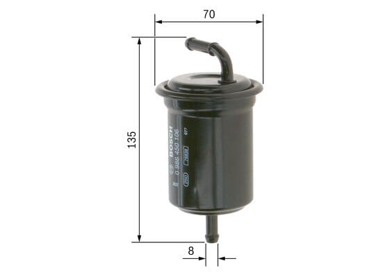 Bosch F 0106 Yakıt filtresi, Benzin enjeksiyonu küçük görsel 5