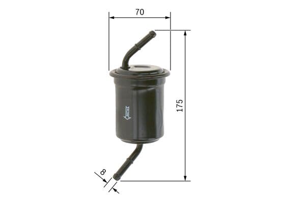 Bosch F 0108 Yakıt filtresi, Benzin enjeksiyonu küçük görsel 5