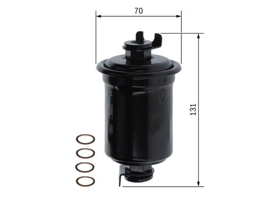 Bosch F 0109 Yakıt filtresi, Benzin enjeksiyonu küçük görsel 5