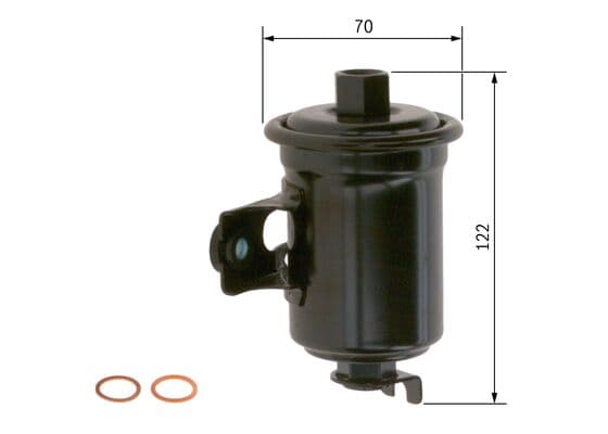 Bosch F 0115 Yakıt filtresi, Benzin enjeksiyonu küçük görsel 5