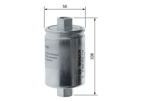 Bosch F 0119 Yakıt filtresi, Benzin enjeksiyonu küçük görsel 5