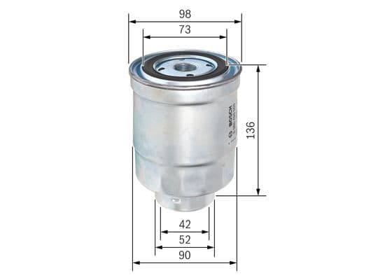 Bosch N 0508 Yakıt filtresi değiştirilebilir gövdesi 1