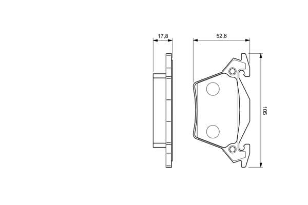 Bosch BP489 Diskli fren balatası seti; arka küçük görsel 5