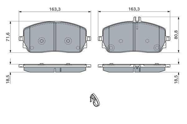 Bosch BP2748 Diskli fren balatası seti; ön 1