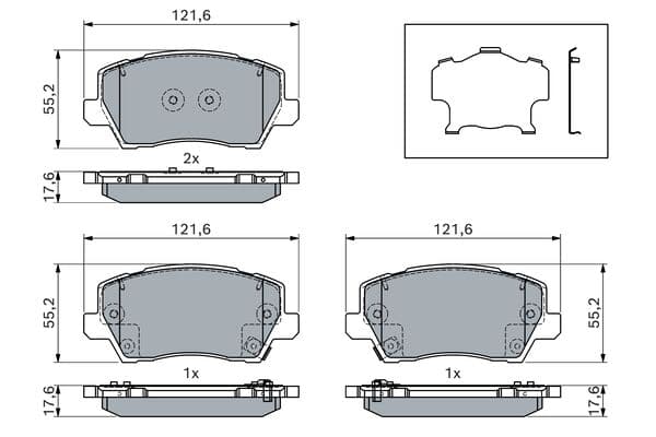 Bosch BP2789 Diskli fren balatası seti; ön küçük görsel 4