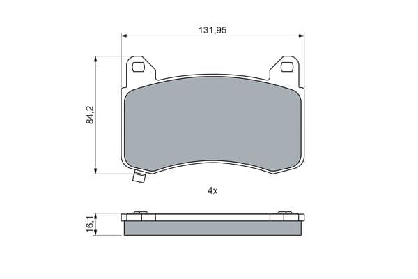 Bosch BP2795 Diskli fren balatası seti; ön küçük görsel 5