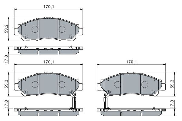 Bosch BP2819 Diskli fren balatası seti; ön küçük görsel 5