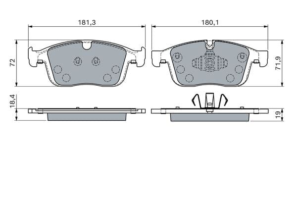 Bosch BP2833 Diskli fren balatası seti; ön küçük görsel 5