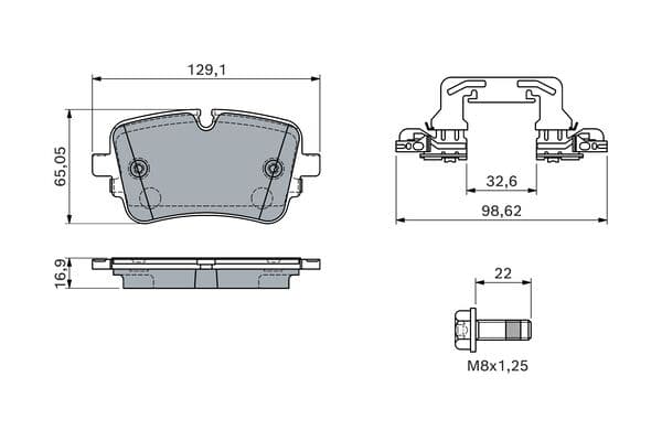 Bosch BP2871 Diskli fren balatası seti; arka küçük görsel 5