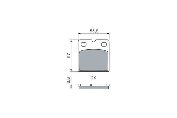 Bosch BP2891 Diskli fren balatası seti; arka küçük görsel 5