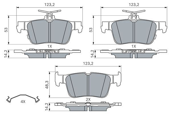 Bosch BP2935 Diskli fren balatası seti; arka 1